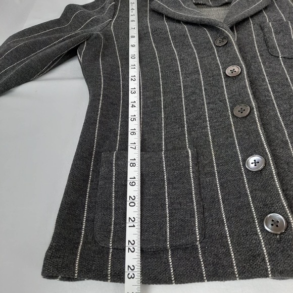 Lauren Ralph Lauren Merino Wool Button Down Pinstripe Blazer, Petite Small - Picture 14 of 16